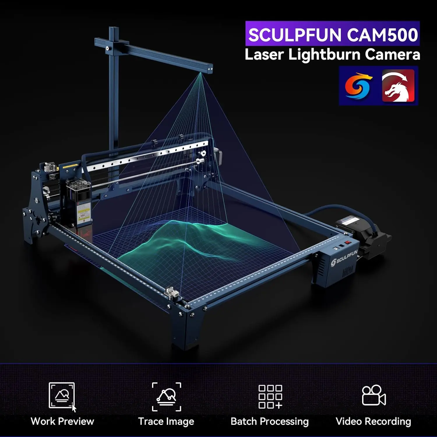 SCULPFUN CAM500 Lightburn Kame - Industrial Laser Engraver incelemesi ve fiyatı